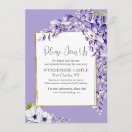 Wisteria Blooms Wedding Begleitkarte
