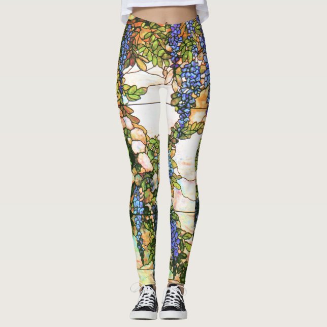 Wisteria-Blumen-Rebe ganz über Druck-Leggings Leggings (Vorderseite)