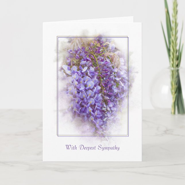 Wisteria-Blüten für Beileid Karte (Vorderseite)