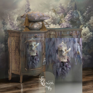 Wisteria Dove Weiße Taube Vogelkäfig Wisteria Seidenpapier