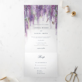 Wisteria Dreams Dreifach Gefaltete Einladung