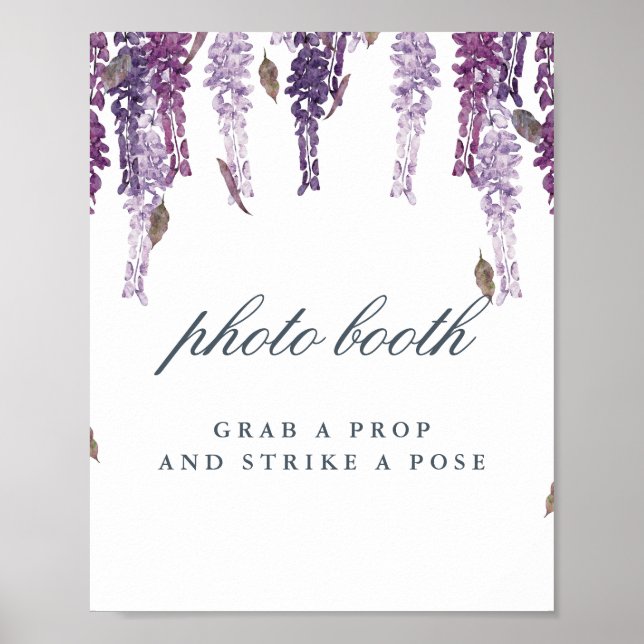 Wisteria dreams Foto Stand Hochzeitszeichen Poster (Vorne)