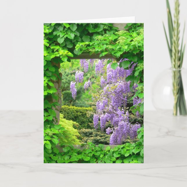 WISTERIA DURCH IVY COVERED OPEN FENDOW" KARTE (Vorderseite)