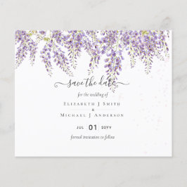 Wisteria Dusty Pink Wedding Rett Dates BUDGET Flyer