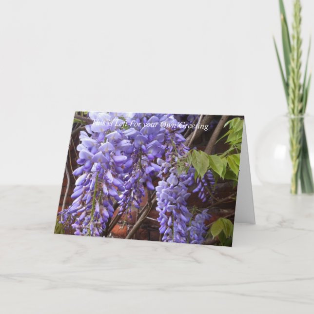 Wisteria Editable Greycard Karte (Vorderseite)