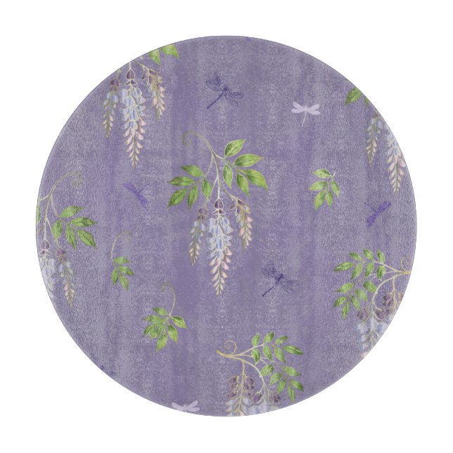 Wisteria, Farne und Libellen Schneidebrett (Vorderseite)