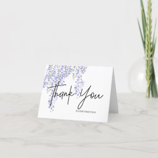 Wisteria Floral Carte de remerciements personnalis