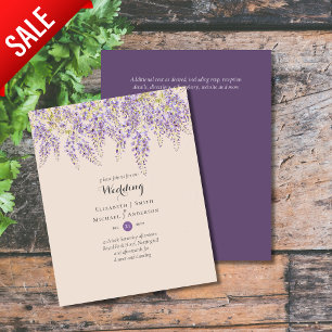 Wisteria Floral Garden Lavender Wedding Peach