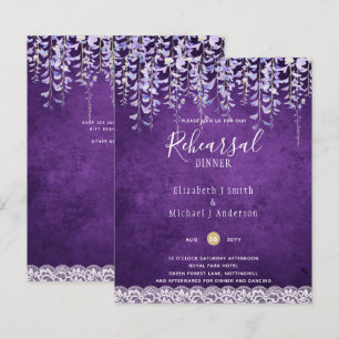 Wisteria Floral Lace PROBE Diner INVITE