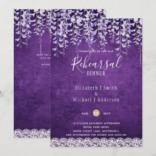 Wisteria Floral Lace PROBE Diner INVITE Einladung