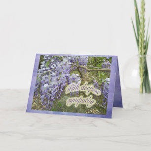 Wisteria Floral Sympathy Card Karte