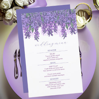 Wisteria Garden Romance Lila Wedelmenü