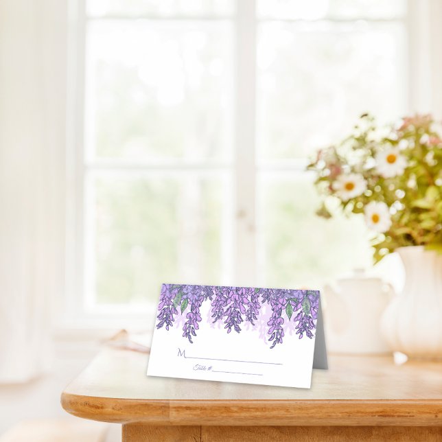 Wisteria Garden Wedding Empfang Platzkarte (Von Creator hochgeladen)