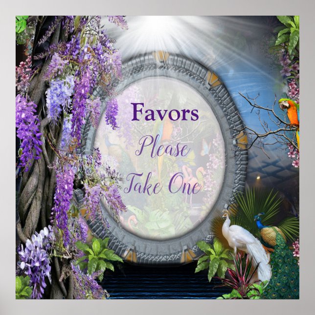 Wisteria & Gros oiseaux, Dreamscape Themes Poster (Devant)