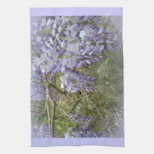 Wisteria im Wald Geschirrtuch