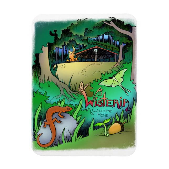 Wisteria Kühlschrank Magnet (Vertikal)