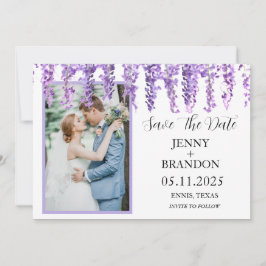 Wisteria Lavender Lila florales Foto Save The Date