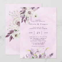 Wisteria Lavender White Roses Chic Wedding