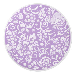Wisteria Lila Bird Floral Insekt Woodland Hübsch Keramikknauf