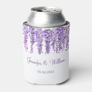 Wisteria Lila Blume Aquarell Blumenzwiebeln Dosenkühler
