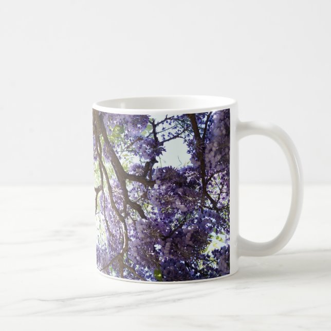 Wisteria-lila Blumen-BlumenTassen-Schale Kaffeetasse (Rechts)