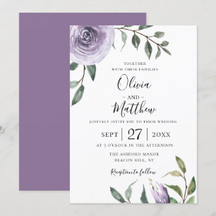Wisteria Lila Botanische Hochzeit Einladung