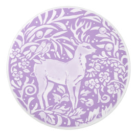 Wisteria Lila Deer Bird Floral Foodland Keramikknauf