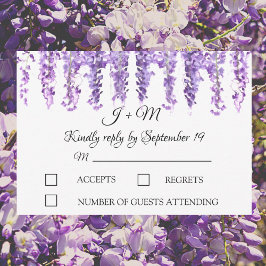 Wisteria Lila Flora Blume Elegante UAWG RSVP Karte