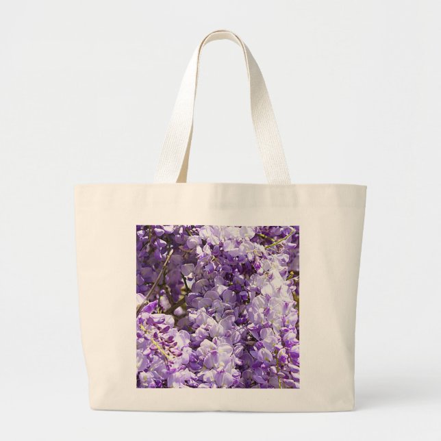 Wisteria Lila Floral Blossom Tree Violet Jumbo Stoffbeutel (Vorne)