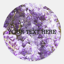 Wisteria Lila Floral Blossom Tree Violet Runder Aufkleber