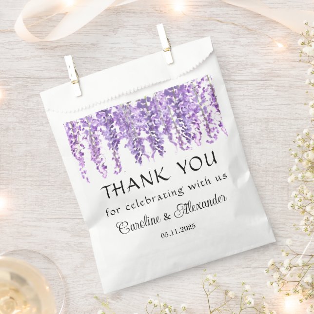 Wisteria Lila Floral Geschenktütchen (Ausgeschnitten)