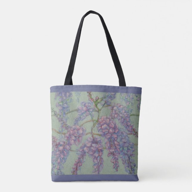Wisteria Lila Tote Bag Tasche (Rückseite)