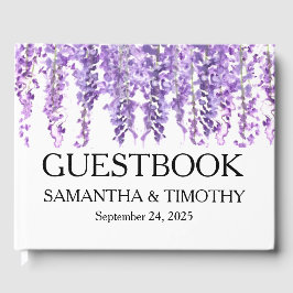 Wisteria Lila Watercolor Gästebuch
