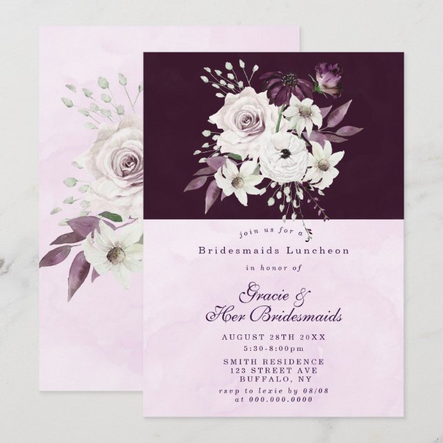 Wisteria Lilac Rose Bridesmaids (Vorne/Hinten)