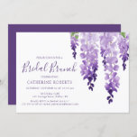 Wisteria Locarno | Bridal Brunch Einladung<br><div class="desc">Dieses Gehäuse-Kartendesign besticht durch elegante Wischfarben-Blume in sanften Lavendel und lila mit grünen Blätter auf weißem Hintergrund. Die Bridal Brunch-Informationen stehen den links zur Verfügung. Personalisieren Sie den Text in den Textfeldern, indem Sie ihn bearbeiten. Entworfen für Sie von Evco Studio www.zazzle.com/store/evcostudio #wedding #wedding #bridalbrunch #brunch #stationery #weddinginspiration #botanical #foliage...</div>