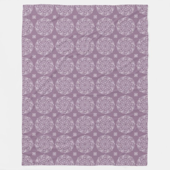 Wisteria Mandala Fleecedecke (Vorderseite)