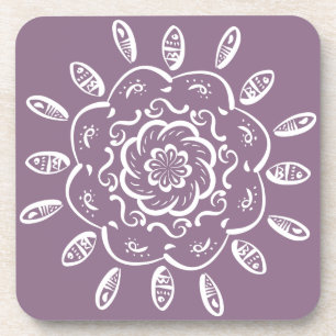 Wisteria Mandala Getränkeuntersetzer