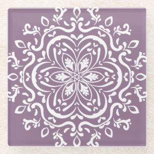 Wisteria Mandala Glasuntersetzer