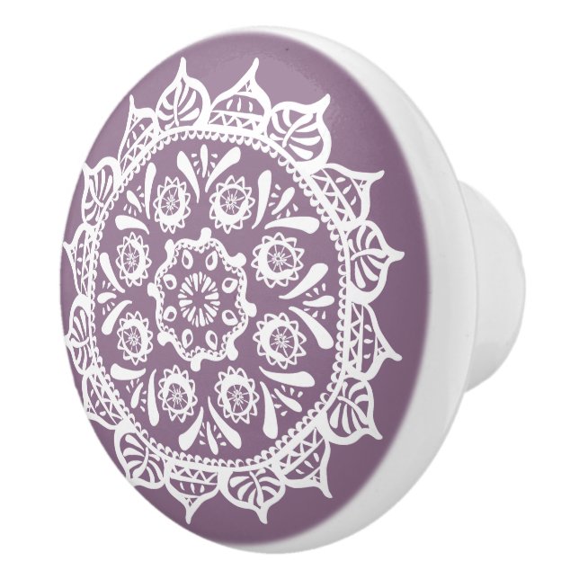 Wisteria Mandala Keramikknauf (Rechts)