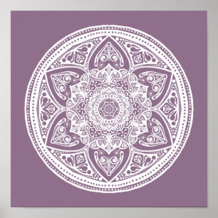 Wisteria Mandala Poster