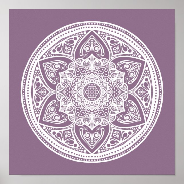 Wisteria Mandala Poster (Vorne)