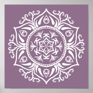 Wisteria Mandala Poster