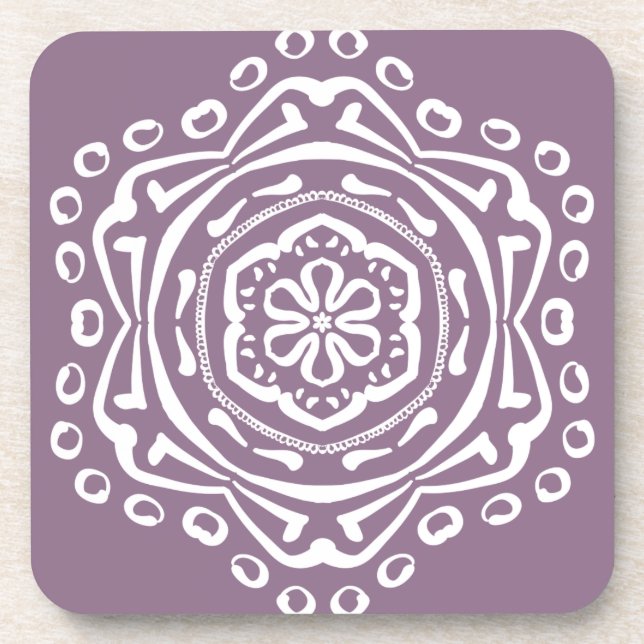 Wisteria Mandala Untersetzer (Vorderseite)