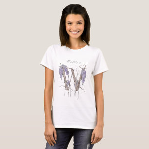 Wisteria Monogram "W" Personalisierter T - Shirt