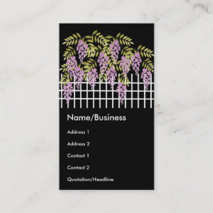 Wisteria on Fence Business Card Visitenkarte