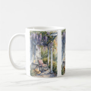 Wisteria Porch Rocking Chair Szene Kaffeetasse