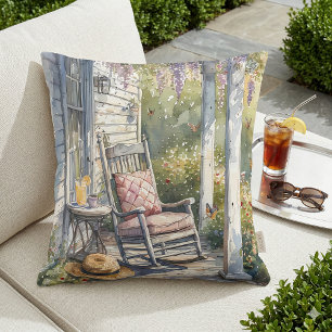 Wisteria Porch Rocking Chair Szene Kissen