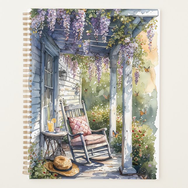 Wisteria Porch Rocking Chair Szene Planer (Vorderseite)