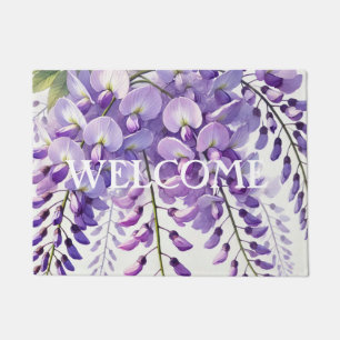 Wisteria Purple Blumen Blumen Natur Fußmatte