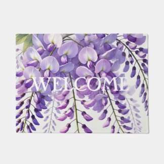 Wisteria Purple Blumen Blumen Natur Fußmatte